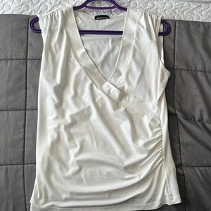 Classic white dressy tank top blouse